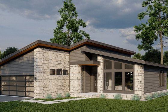 Exterior - Other Elevation for Farmhouse House Plan #923-442 - 3 bed, 2 bath