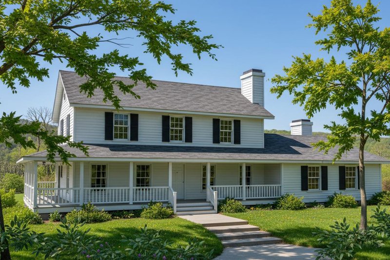 Country Style House Plan - 5 Beds 3.5 Baths 2561 Sq/Ft Plan #93-210 Exterior