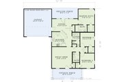 Southern Style House Plan - 3 Beds 2 Baths 1250 Sq/Ft Plan #17-622 Floor 