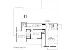 Floor Plan - Upper Floor for Farmhouse House Plan #927-1032 - 4 bed, 3 bath