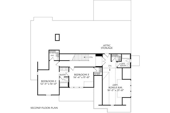 Floor Plan - Upper Floor for Farmhouse House Plan #927-1032 - 4 bed, 3 bath