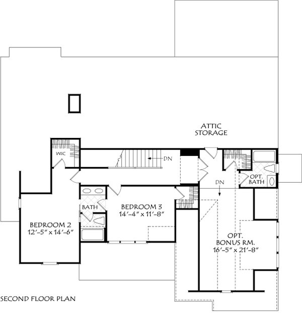 Farmhouse Floor Plan - Upper Floor Plan #927-1032
