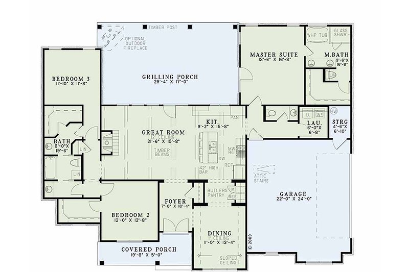 Architectural House Design - Country style house plan, floor plan