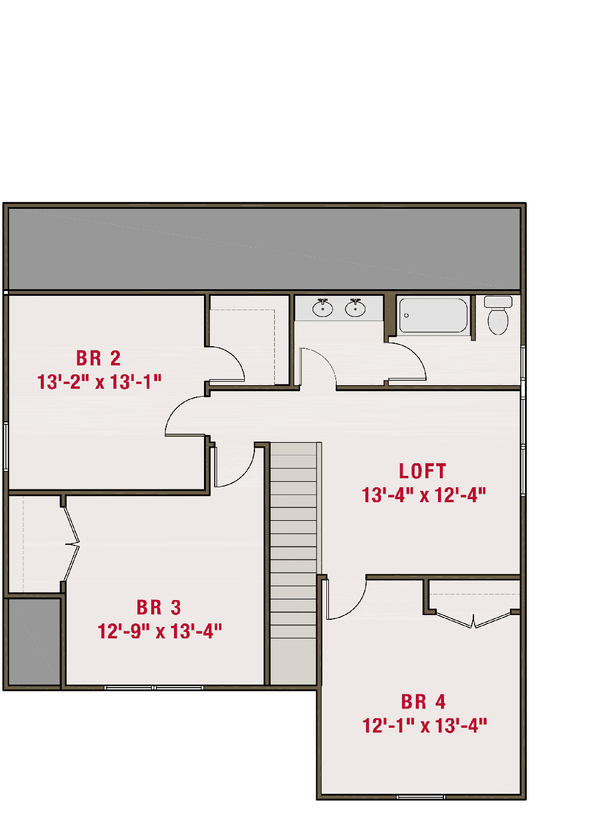 House Blueprint - Farmhouse Floor Plan - Upper Floor Plan #461-111