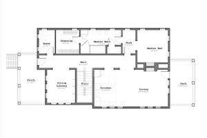 Floor Plan - Main Floor for Craftsman House Plan #926-3 - 3 bed, 2.5 bath