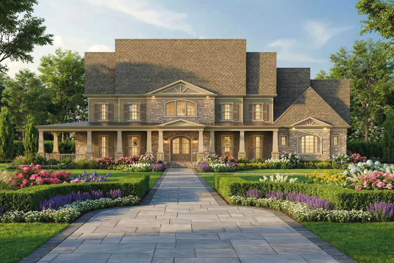 Home Plan - Exterior - Front Elevation 2 for Colonial House Plan #119-413 - 4 bed, 3 bath