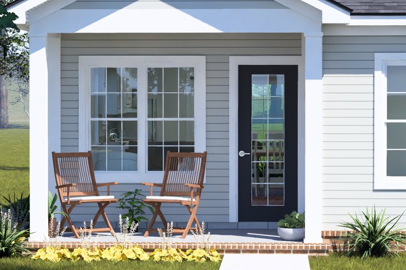 Architectural House Design - Exterior - Covered Porch for Cottage House Plan #513-2455 - 2 bed, 2 bath