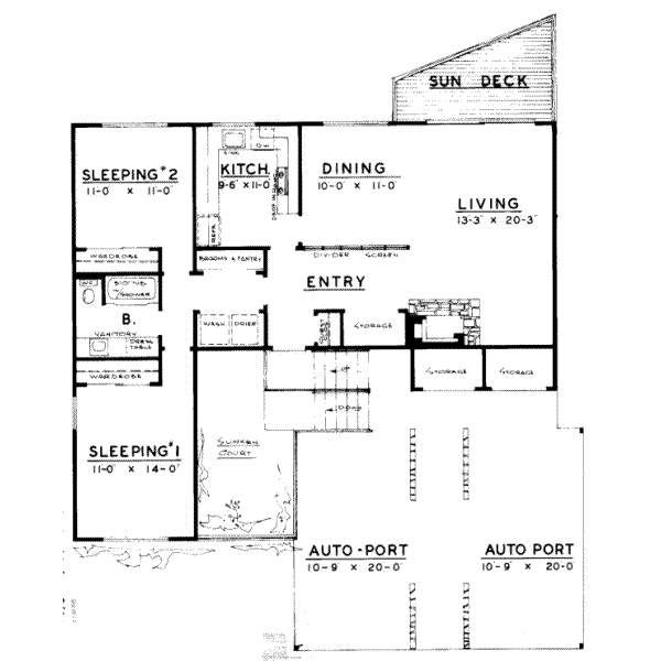 Modern Floor Plan - Main Floor Plan #303-260