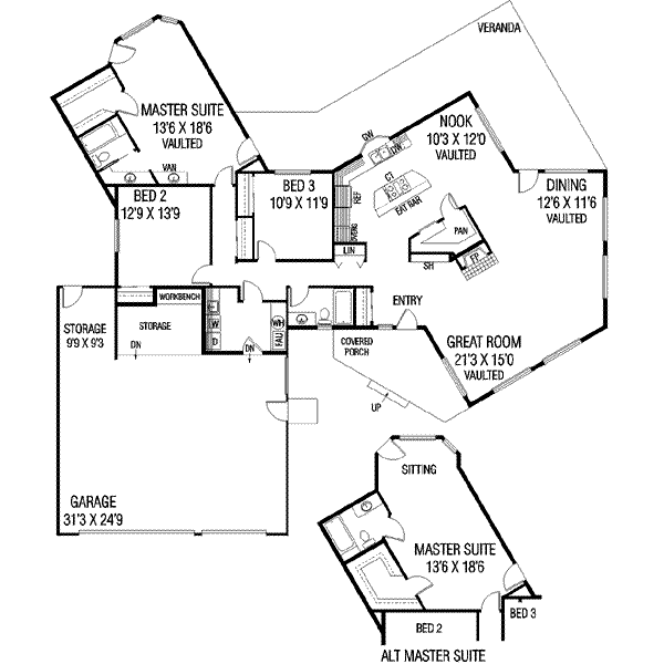 Dream House Plan - Modern Floor Plan - Main Floor Plan #60-562