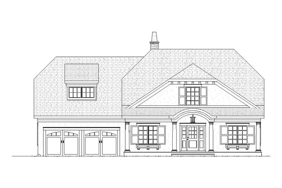 Exterior - Front Elevation 3 for Craftsman House Plan #901-31 - 4 bed, 2.5 bath