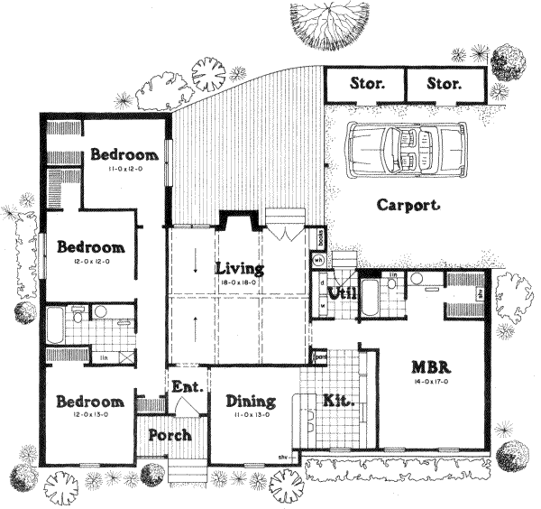 Country Floor Plan - Main Floor Plan #36-285