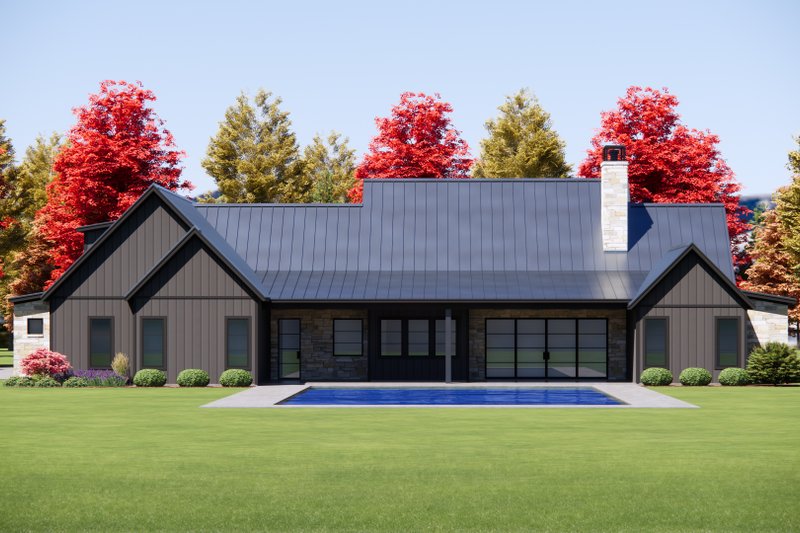 House Plan Design - Exterior - Rear Elevation for Farmhouse House Plan #1096-165 - 4 bed, 4.5 bath