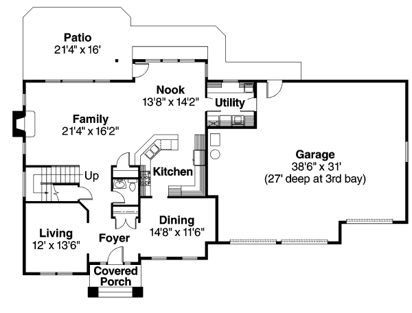 Home Plan - Traditional Floor Plan - Main Floor Plan #124-490