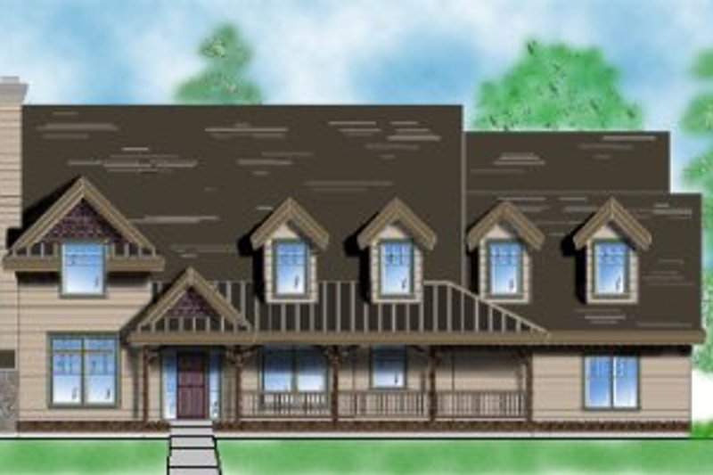 Architectural House Design - Country Exterior - Front Elevation Plan #5-194