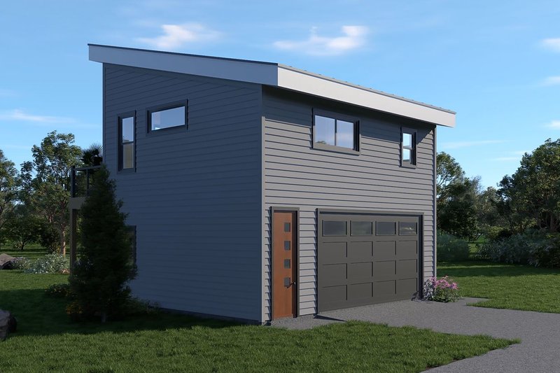 Home Plan - Exterior - Rear Elevation 3 for Southern House Plan #932-1309 - 1 bed, 1 bath