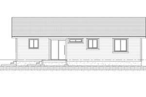 Exterior - Rear Elevation for Country House Plan #1077-1 - 3 bed, 2 bath