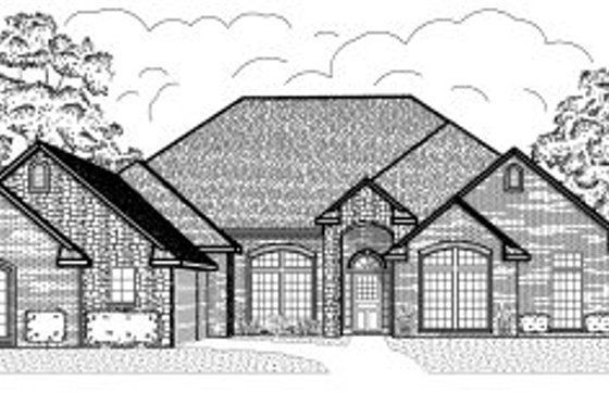 Exterior - Front Elevation for Traditional House Plan #65-366 - 4 bed, 3 bath
