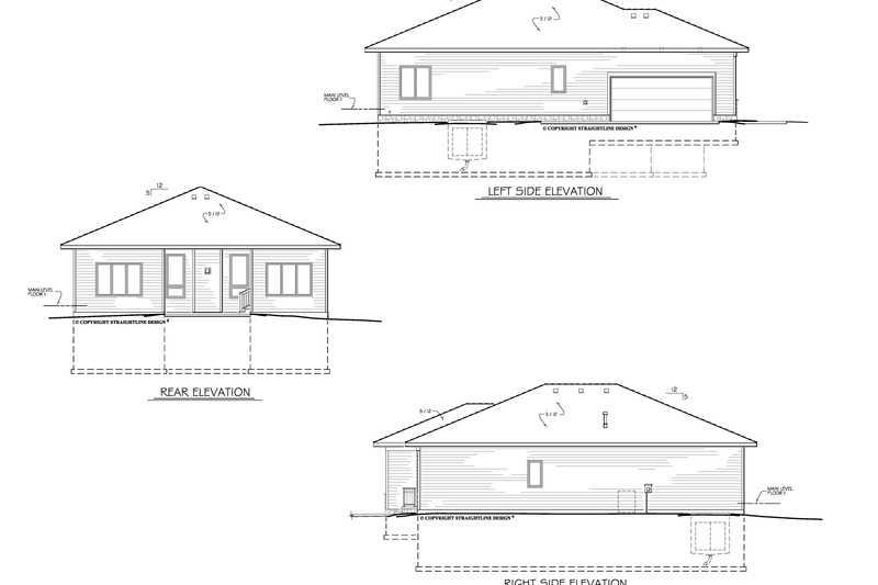 Architectural House Design - Exterior - Other Elevation 2 for Ranch House Plan #1122-13 - 2 bed, 2 bath