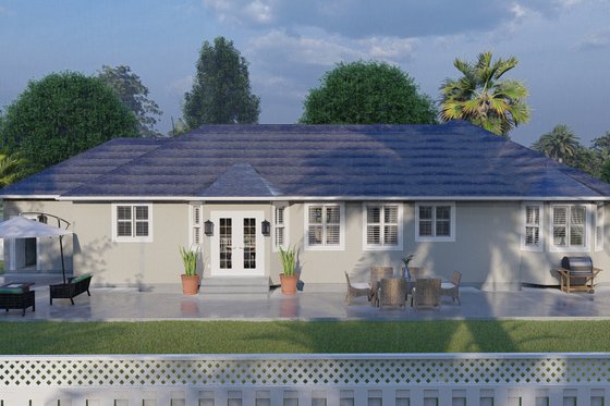 Exterior - Rear Elevation for Farmhouse House Plan #1060-104 - 3 bed, 2 bath