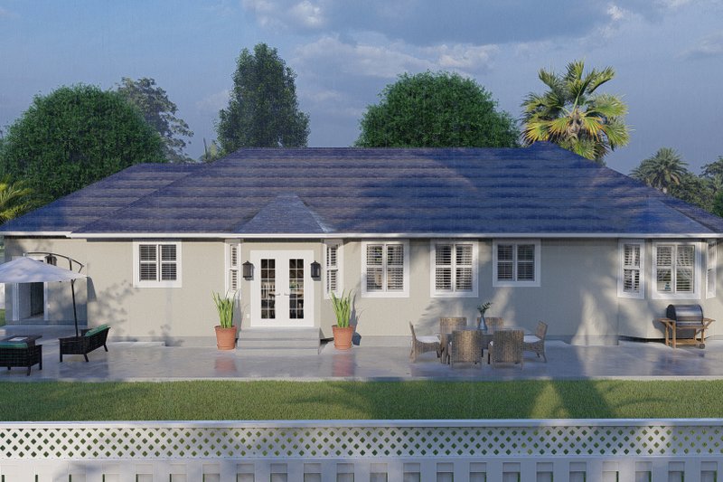 House Blueprint - Exterior - Rear Elevation for Farmhouse House Plan #1060-104 - 3 bed, 2 bath