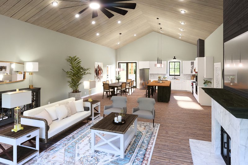 House Blueprint - Interior - Entry for Barndominium House Plan #44-300 - 3 bed, 3.5 bath