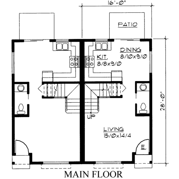 Traditional Floor Plan - Main Floor Plan #303-369
