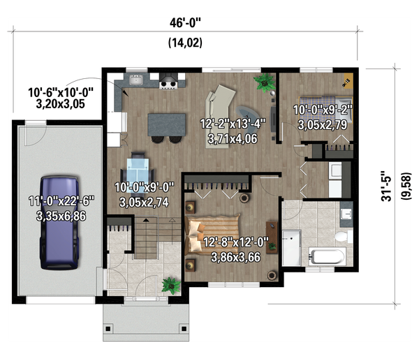 Farmhouse Floor Plan - Main Floor Plan #25-4950