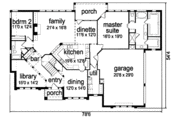 Traditional Style House Plan - 5 Beds 4 Baths 3560 Sq/Ft Plan #84-411 