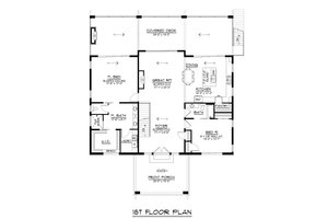 Floor Plan - Main Floor for Contemporary House Plan #1064-306 - 3 bed, 3 bath