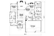 European Style House Plan - 3 Beds 2 Baths 2500 Sq/Ft Plan #20-2198 