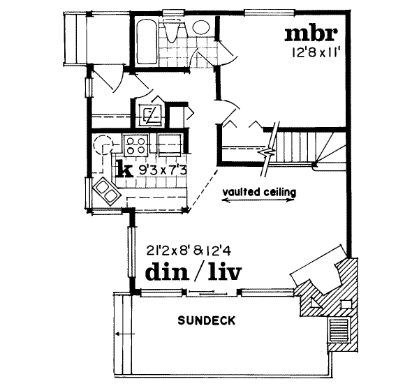 Home Plan - Cabin Floor Plan - Main Floor Plan #47-429