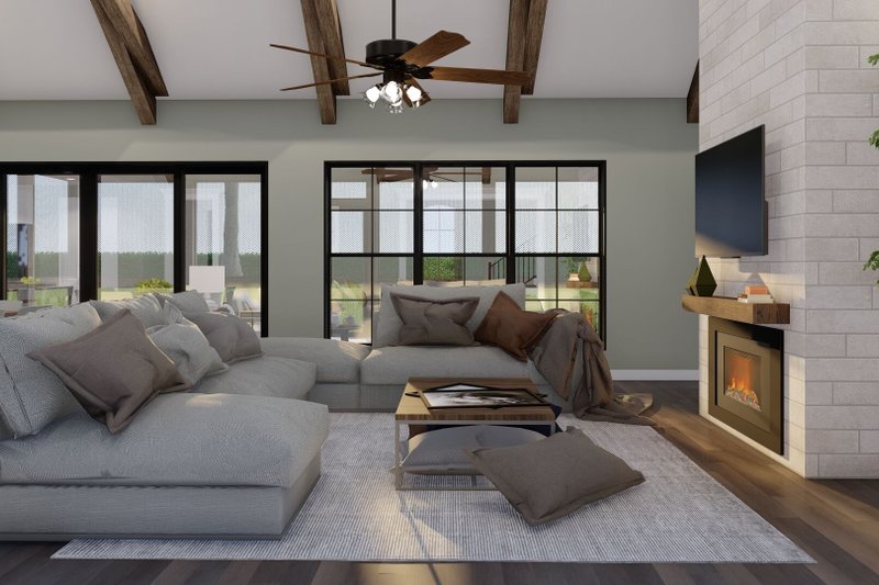 Architectural House Design - Interior - Family Room for Traditional House Plan #923-37 - 4 bed, 3 bath