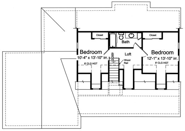 Farmhouse Floor Plan - Upper Floor Plan #46-886