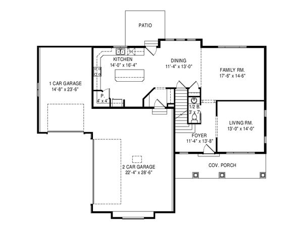 Traditional Floor Plan - Main Floor Plan #920-100