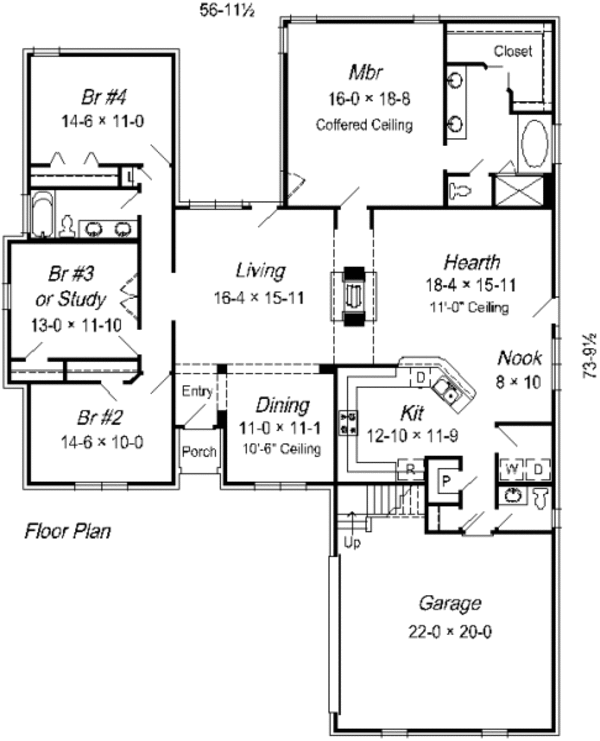 European Floor Plan - Main Floor Plan #329-255