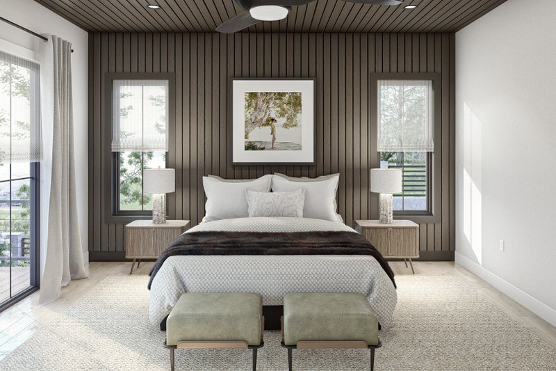 House Blueprint - Interior - Master Bedroom for Modern House Plan #455-528 - 4 bed, 4.5 bath