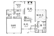 European Style House Plan - 4 Beds 3.5 Baths 2694 Sq/Ft Plan #405-190 