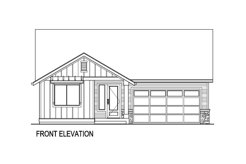 House Blueprint - Exterior - Front Elevation 3 for Farmhouse House Plan #569-47 - 3 bed, 3 bath