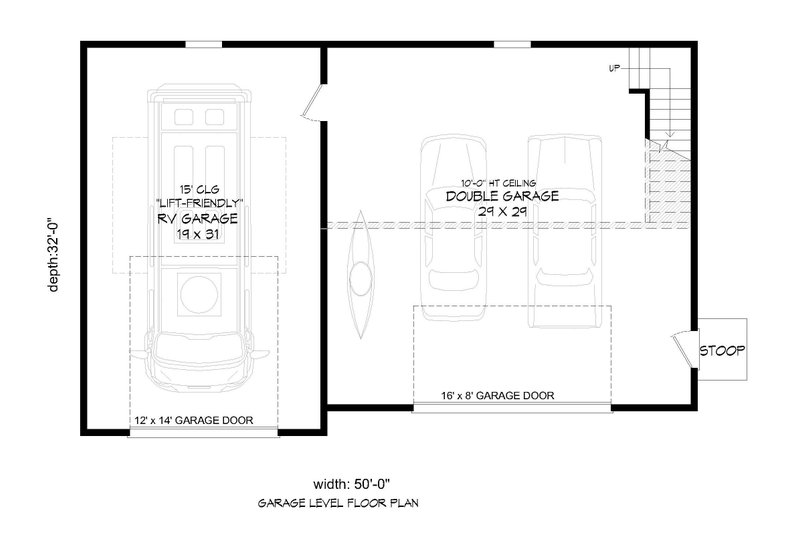 Architectural House Design - Floor Plan - Main Floor for Country House Plan #932-267, 0 bath