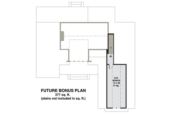 Floor Plan - Lower Floor for Farmhouse House Plan #51-1164 - 3 bed, 2.5 bath
