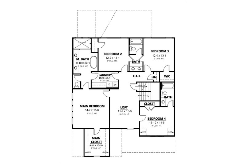 Dream House Plan - Floor Plan - Upper Floor for Country House Plan #1080-11 - 5 bed, 4.5 bath