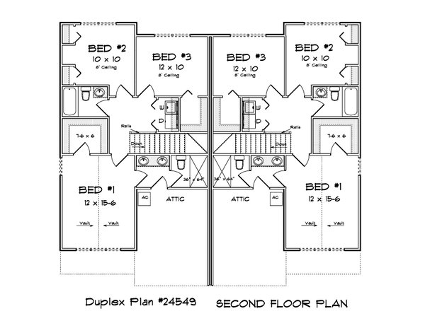 House Blueprint - Cottage Floor Plan - Upper Floor Plan #513-2342