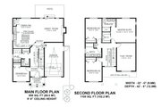 Farmhouse Style House Plan - 4 Beds 2.5 Baths 2058 Sq/Ft Plan #1100-54 