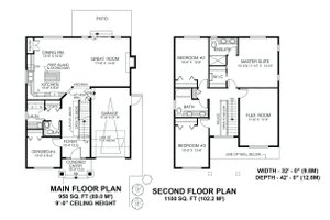 Floor Plan - Main Floor for Farmhouse House Plan #1100-54 - 4 bed, 2.5 bath