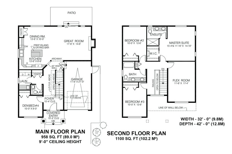 Home Plan - Floor Plan - Main Floor for Farmhouse House Plan #1100-54 - 4 bed, 2.5 bath