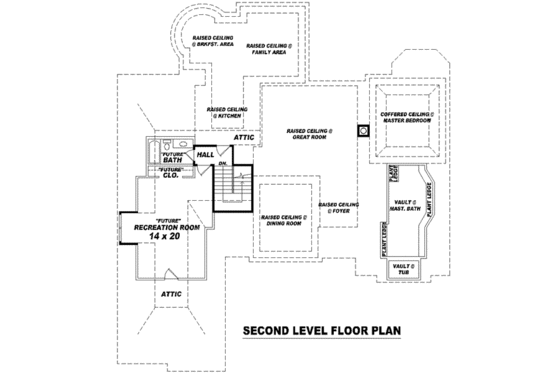 Floor Plan - Upper Floor for European House Plan #81-1310 - 3 bed, 2.5 bath