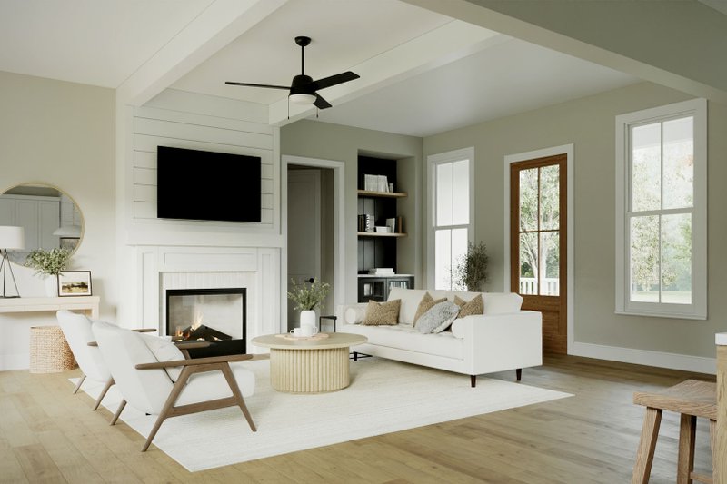 House Blueprint - Interior - Family Room for Farmhouse House Plan #461-118 - 5 bed, 3.5 bath