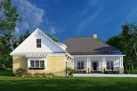 Exterior - Front Elevation 3 for Traditional House Plan #923-266 - 3 bed, 2 bath