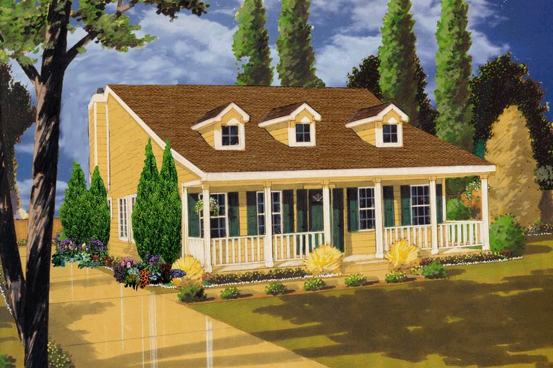 Architectural House Design - Country Exterior - Front Elevation Plan #3-324