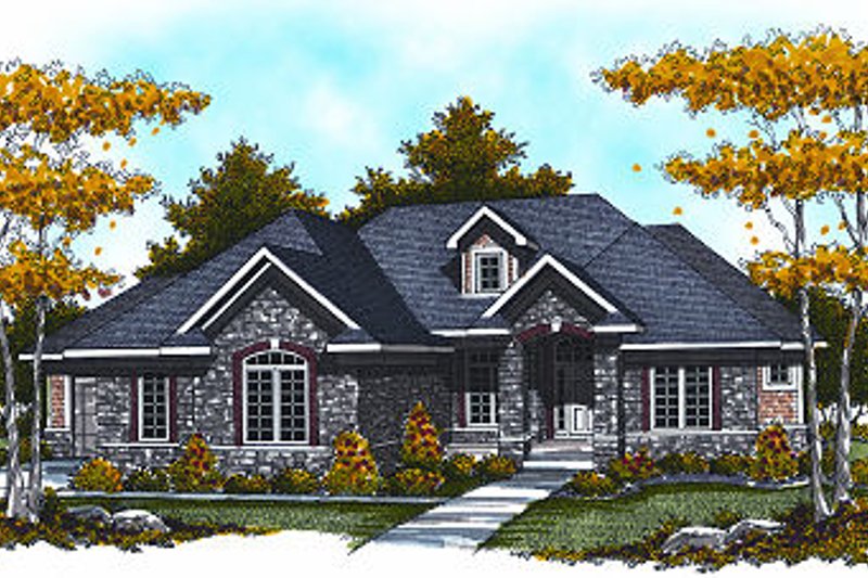 Home Plan - European Exterior - Front Elevation Plan #70-881